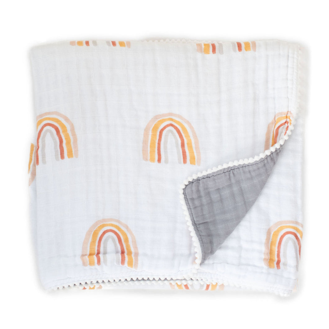 Organic Muslin Gauze Quilt - Rainbow