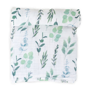 Organic Muslin Gauze Swaddle Blanket - Sage