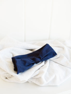 Organic Cotton Headband | Navy Blue