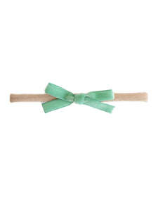 Nylon Headbands with Velvet Bows | 13 Colors